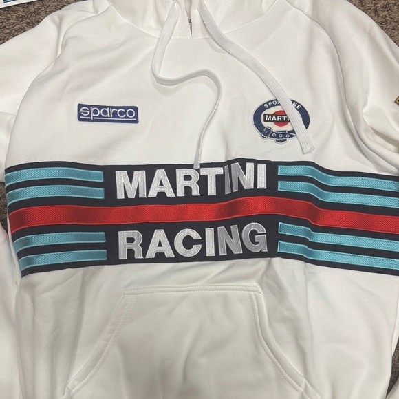 White Racing Hoodie - Picture 2 of 7